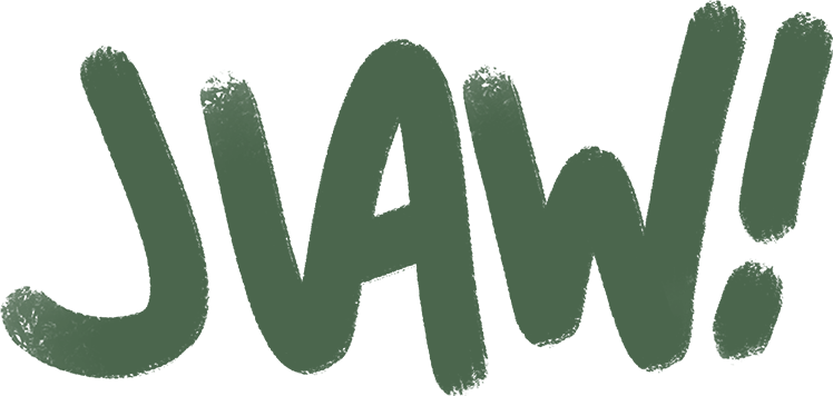 Handwritten "JLAW!" logo